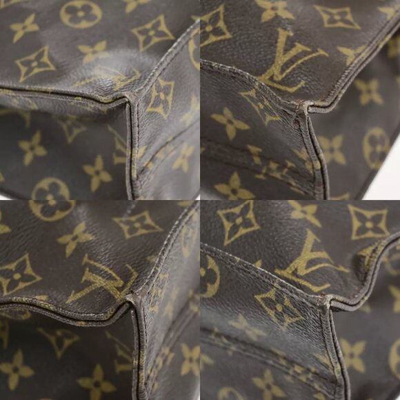 AUTHENTICITY GUARANTEED LOUIS VUITTON Logo Sac Plat Hand Tote Bag Monogram - Picture 12 of 14